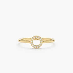 Petite Diamond Circle Ring, Lola
