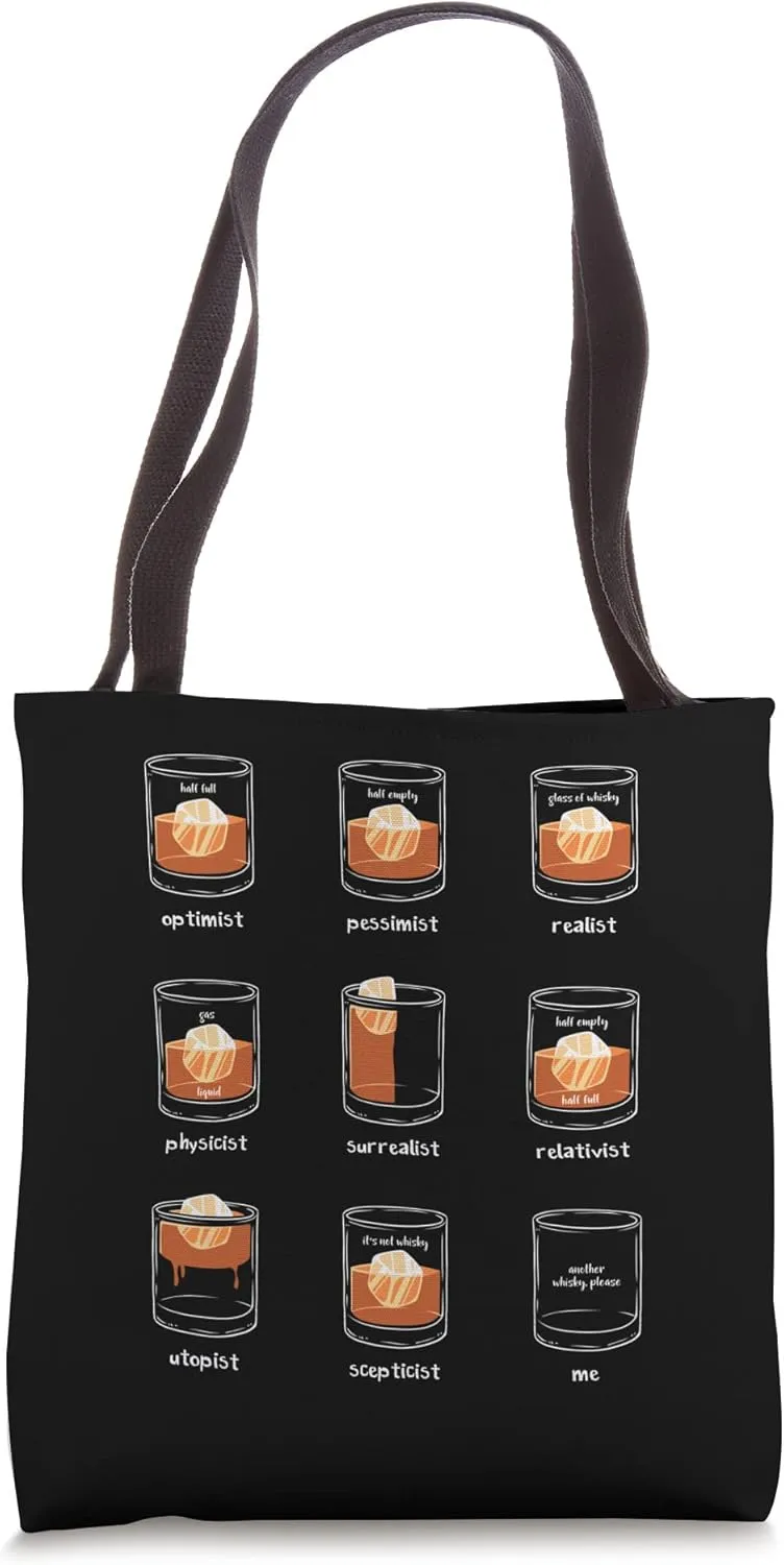 Philosophy Lover Whisky Drinker Funny Philosophical Logic Tote Bag