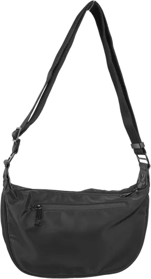 Phromis Unisex Nylon Crossbody Bag, Lightweight Shoulder Bag with Wide Cotton Strap, Minimalist Design, Travel, and Commuting