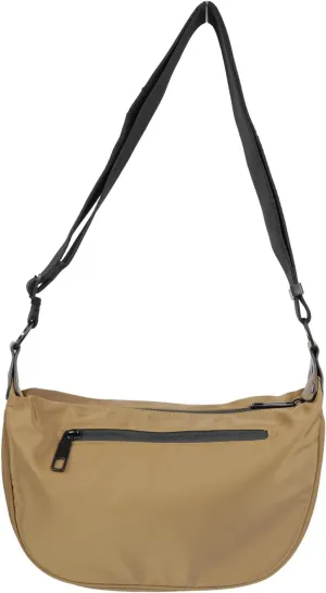Phromis Unisex Nylon Crossbody Bag, Lightweight Shoulder Bag with Wide Cotton Strap, Minimalist Design, Travel, and Commuting