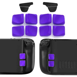 PlayVital Ergonomic Grip Kit for Steam Deck – Silicone Back Button Enhancement Kit & Anti-Slip Trigger Grips – Purple (Compatible with LCD/OLED Models)