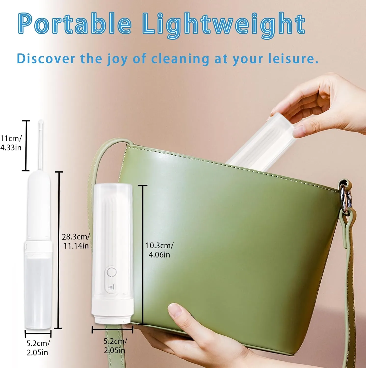 Portable Bidet - Handheld Travel Bidet with 3 High Pressure Options Bidet Sprayer, USB-C Rechargeable Electric Sprayer Toilet for Women and Men Personal Hygiene Cleaning/ Postpartum Care