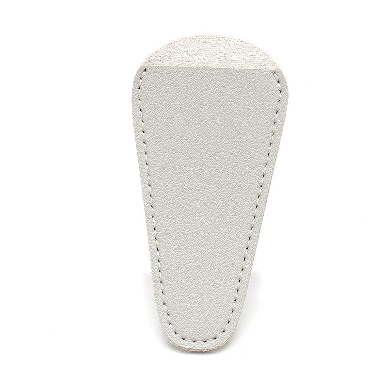 Portable Eyebrow Trimming Scissors Protective Leather Card Holder