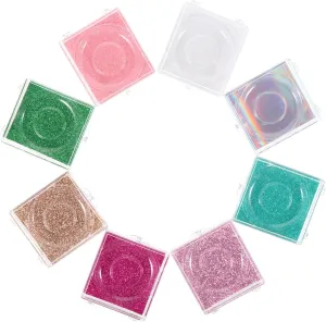 Portable Eyelash Extensions Storage Box 25mm Lash Organizer Glitter Paper Packaging