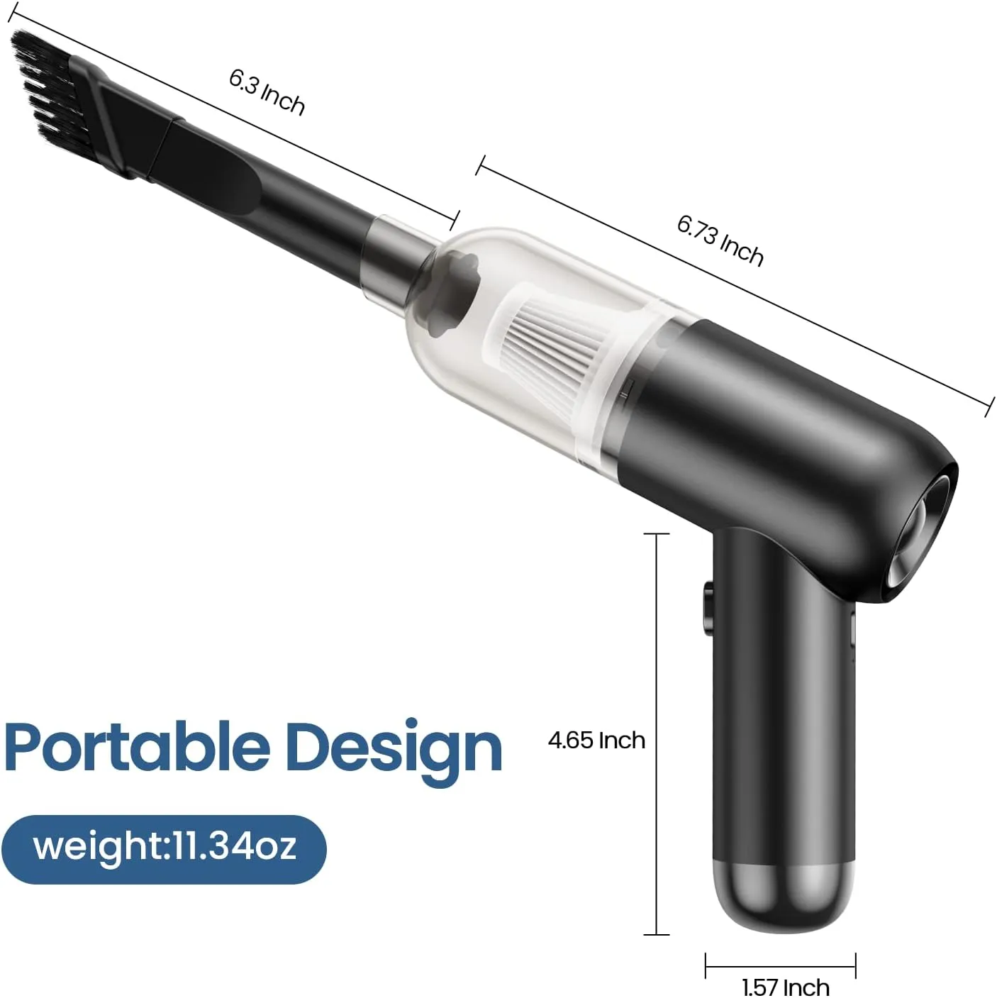 Portable Handheld Car Cordless Vacuum Cleaner with Powerful Suction, High Power Mini Sweeper, Dust Buster, Lightweight, Easy to Hold,Quiet Electric Air Duster,Small Vacuuming for Home,Kitchen,Gift