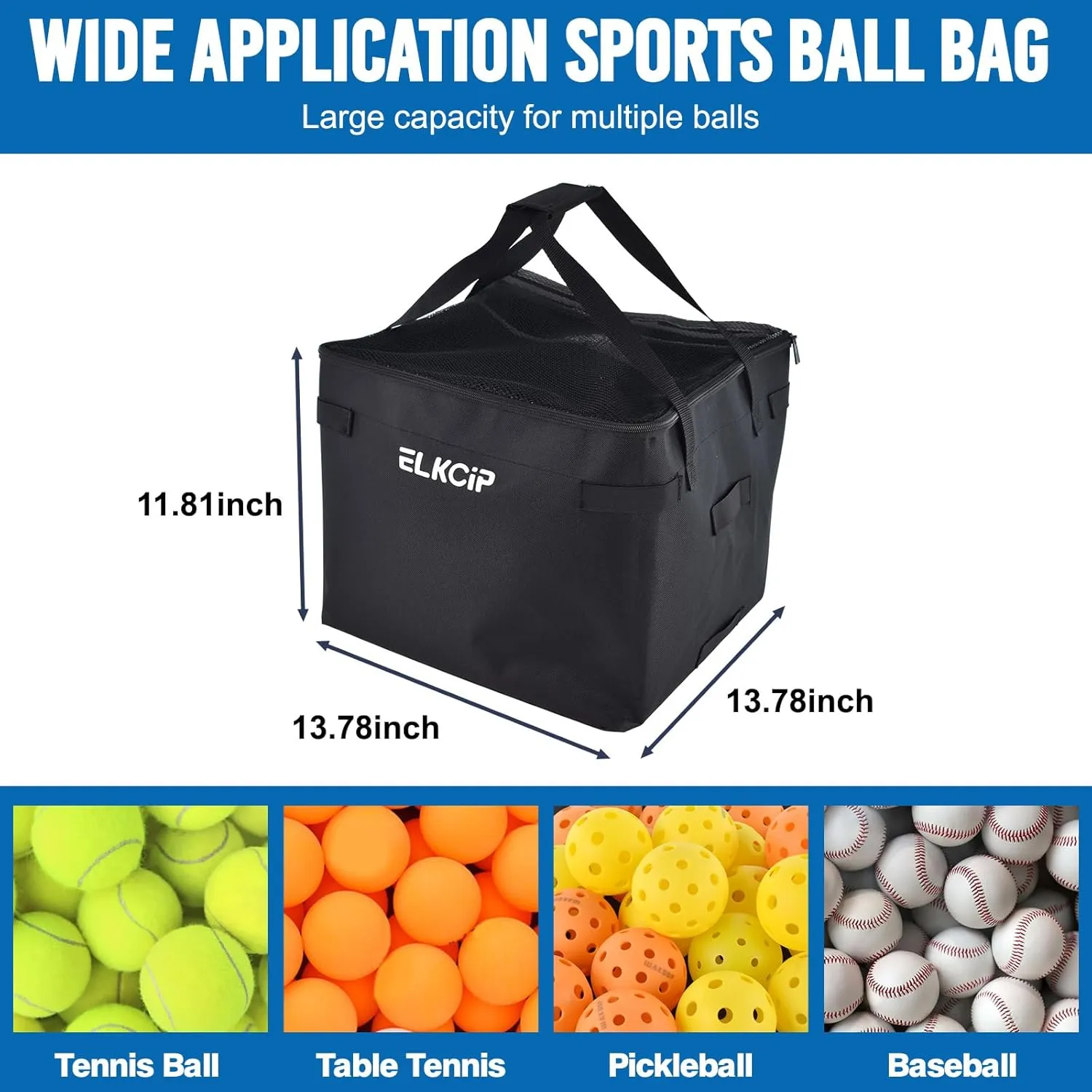 Portable Pickleball & Tennis Ball Collector - Pickleball Retriever Basket Carrier Gatherer Picker Hopper Container for Picking and Storage Training Tool for Ball