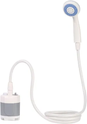 Portable Shower Indoor Outdoor Simple Electric Shower Head, Handheld Shower Combo with Pump and 71 inch Hose for Dormitory, Garden, Camping, USB Charging