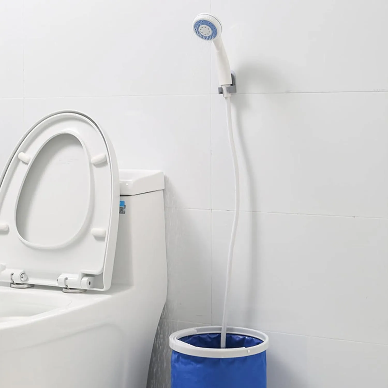 Portable Shower Indoor Outdoor Simple Electric Shower Head, Handheld Shower Combo with Pump and 71 inch Hose for Dormitory, Garden, Camping, USB Charging