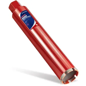 Premium 3" Wet Core Drill Bit for Hard Concrete with High-Density Diamond, Precision-Welded Segments, 1-1/4"-7 UNC x 14" Depth, Industrial Grade for Concrete Rebar, Brick, Masonry, Asphalt
