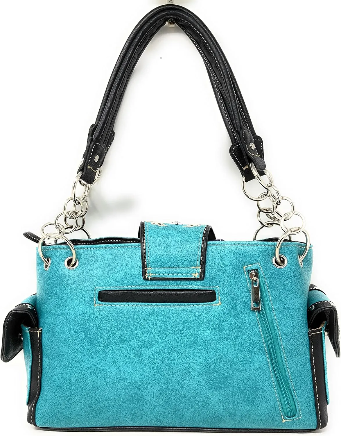 Premium Rhinestone Buckle Concho Handbag, Wallet Set in 3 colors