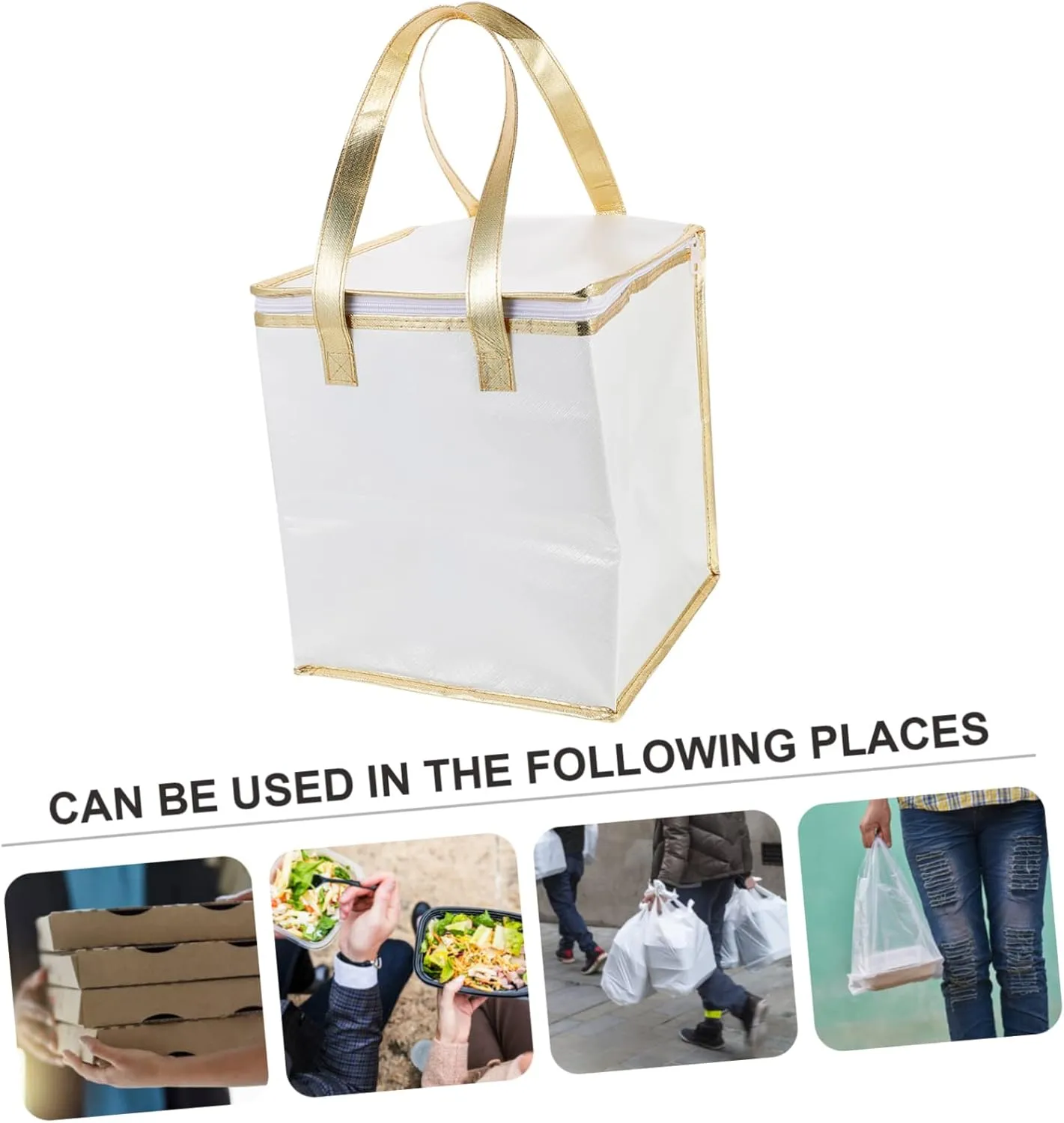 PRETYZOOM Insulated Food Transport Tote Hot Cold Food Bag Cake Storage Pouch Portable Pizza Carrier Waterproof