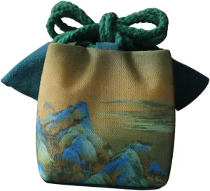 PRETYZOOM Portable Cloth Teacup Bag Travel Teacup Storage Container with Strong Drawstrings for Easy Access Household Accessory for Outdoor Trips and present Giving