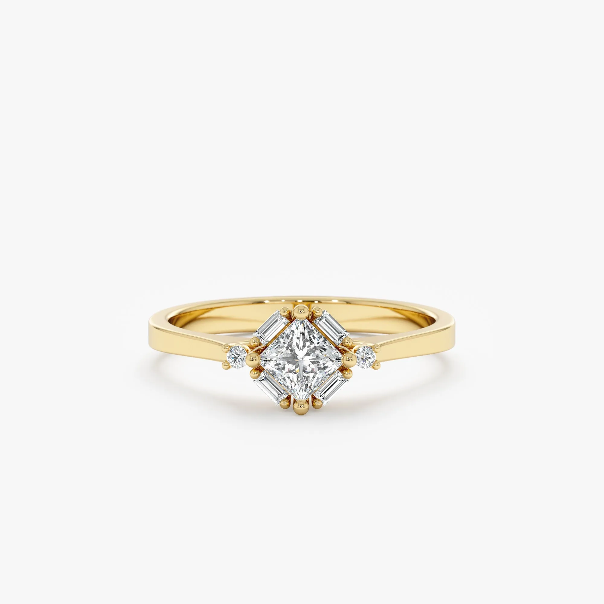 Princess-Cut Diamond Engagement Ring, Juno