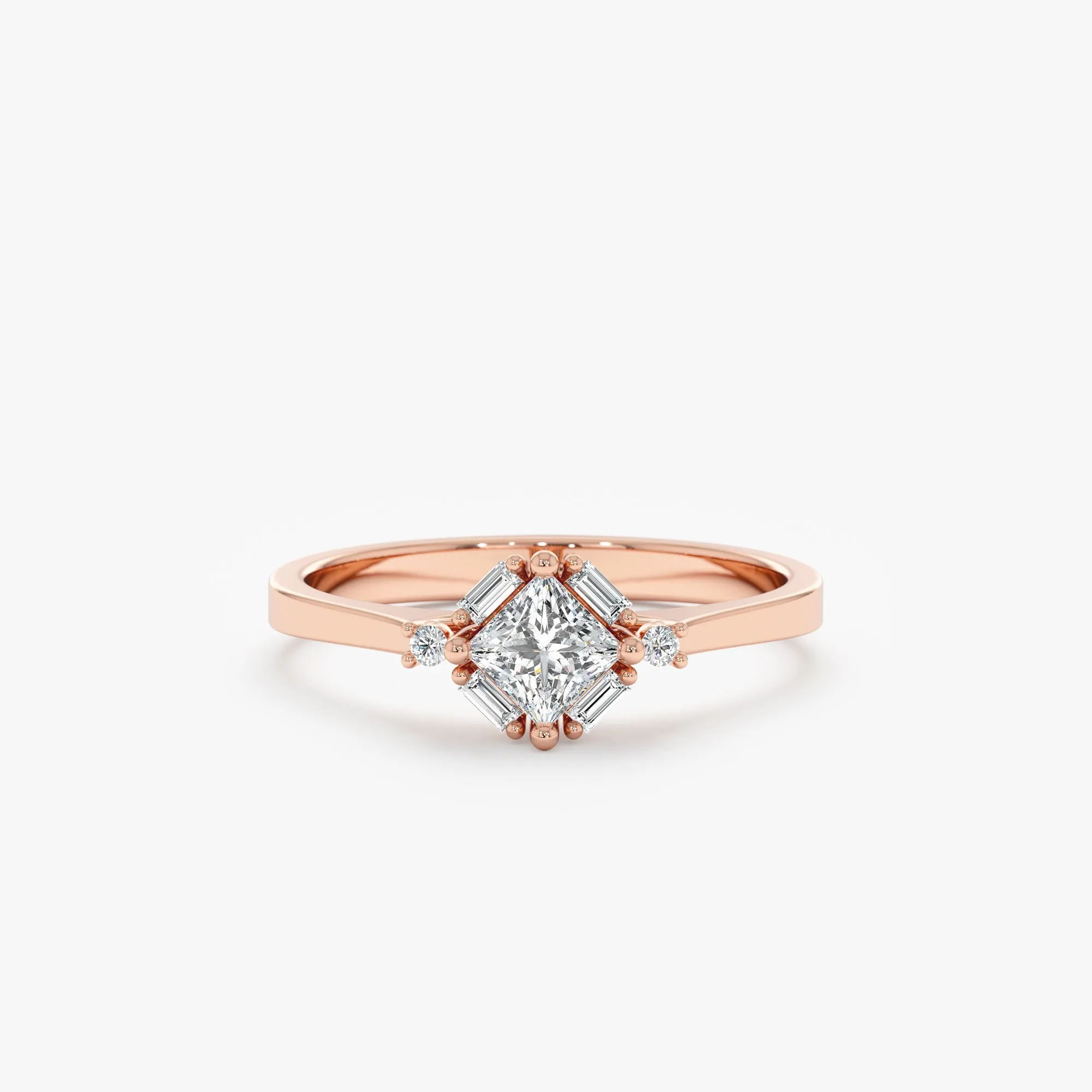 Princess-Cut Diamond Engagement Ring, Juno