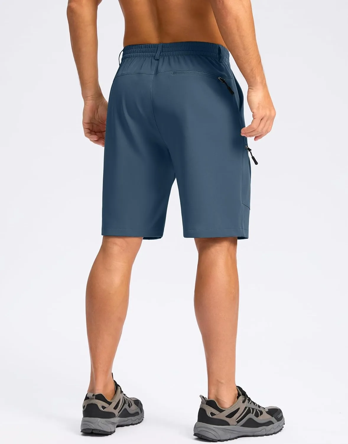 Pudolla Men's Hiking Cargo Shorts 9" Lightweight Stretch Travel Work Shorts for Men Outdoor Casual with 5 Pockets