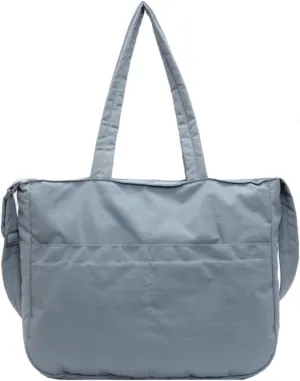 Puffy Tote Bag for Women with Zipper Large Lightweight Crossbody Handbag for Travel Gym Work