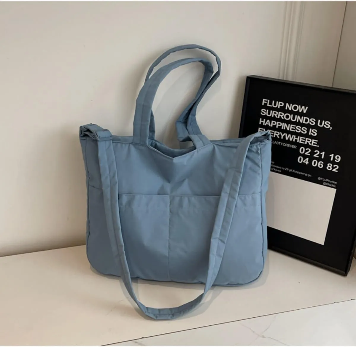 Puffy Tote Bag for Women with Zipper Large Lightweight Crossbody Handbag for Travel Gym Work