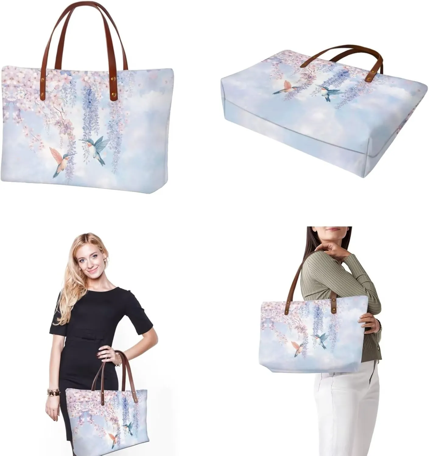 Purse and Wallet Set of 2 for Women Fashion Top Handle Satchel Large Work Bag Shoulder Bag with Matching Wallet