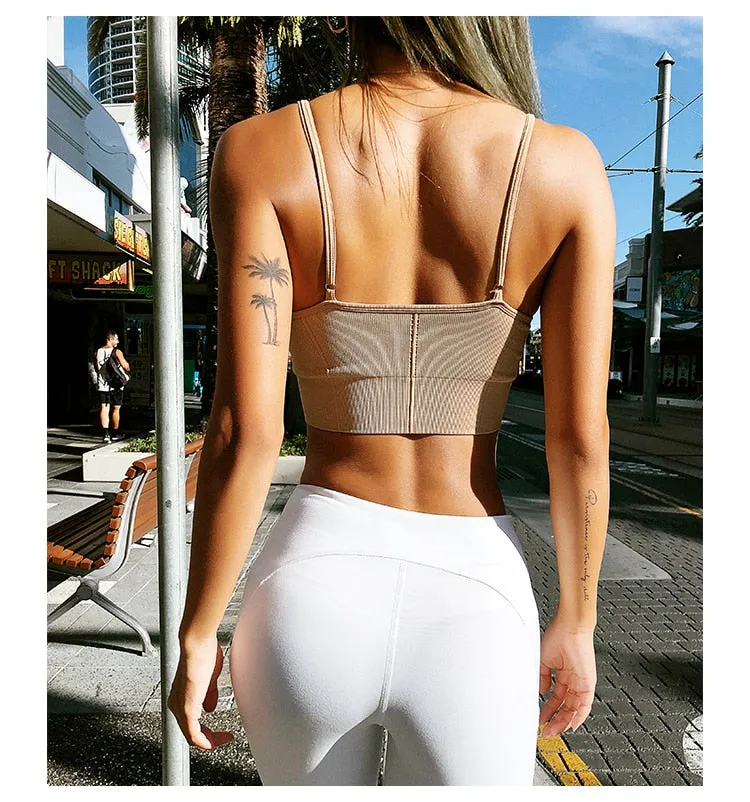 Push Up Seamless Crop Top Bra