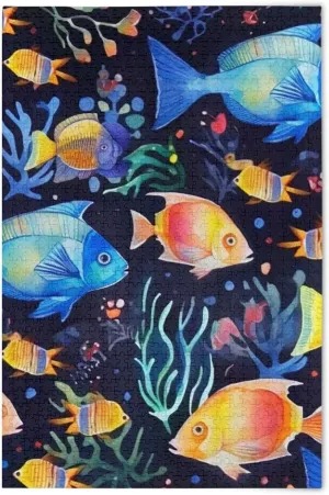 Puzzles for Adults 1000 Piece Colorful Tropical Fish Jigsaw Puzzles Kids Game Toys Gift Home Decor 202A2619