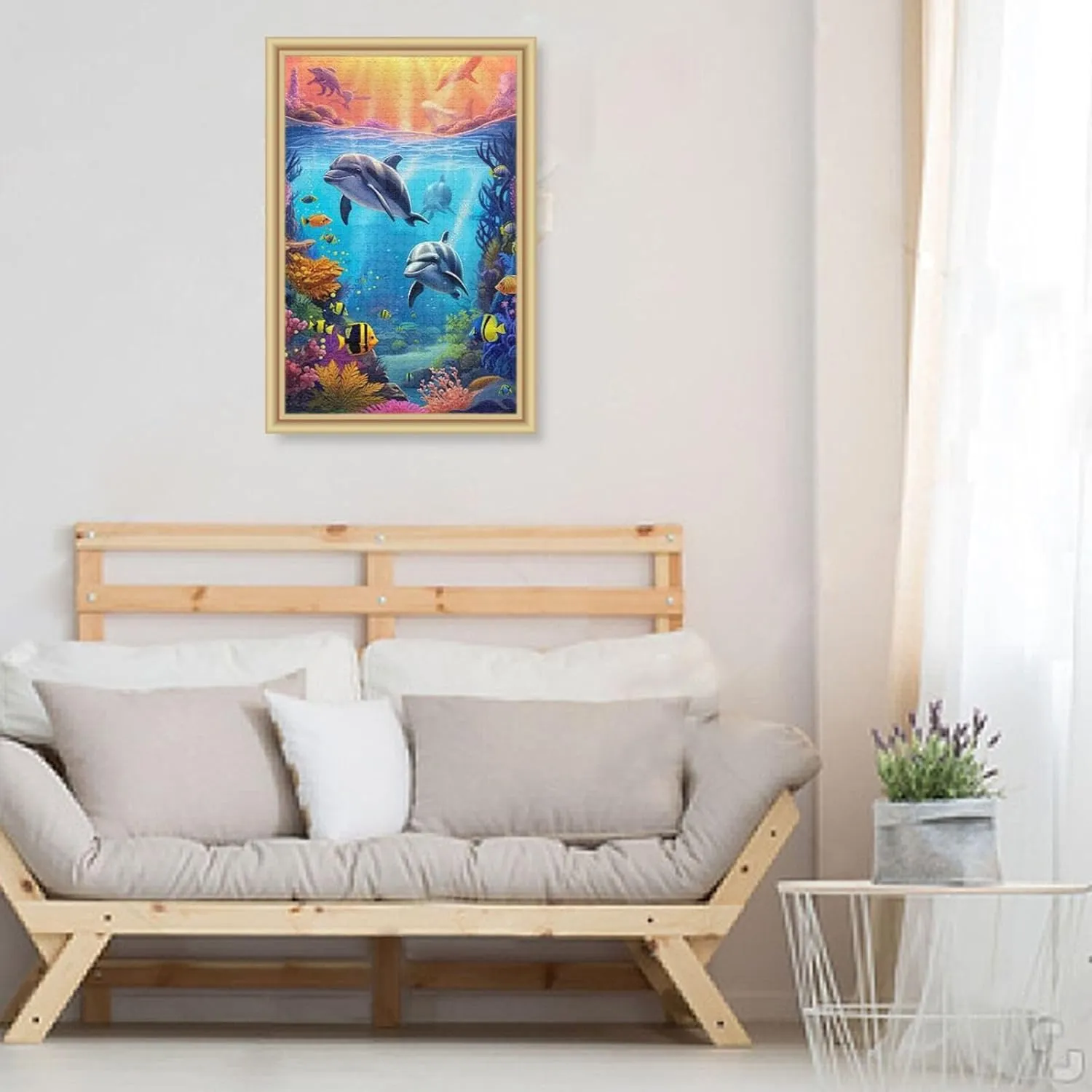 Puzzles for Adults 1000 Piece Dolphin Fish Undersea Jigsaw Puzzles Kids Game Toys Gift Home Decor 202A2491