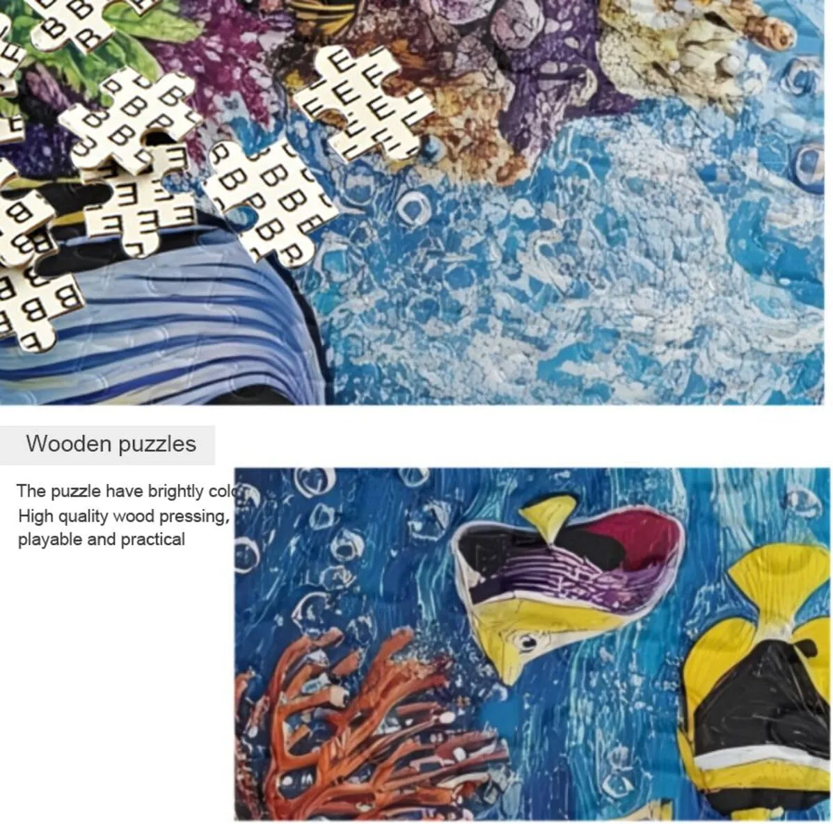 Puzzles for Adults 1000 Piece Undersea Fish Jigsaw Puzzles Kids Game Toys Gift Home Decor 202b8698