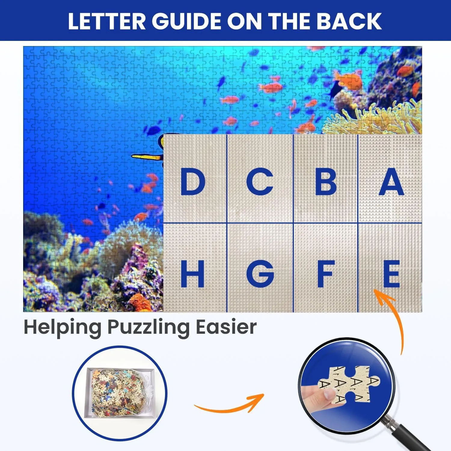 Puzzles for Adults 1000 Pieces Coral Diving Tropical Fish Wooden Jigsaw Puzzles Challenging Fun Educational Family Games Kid Toys Art Work Gift Home Decor