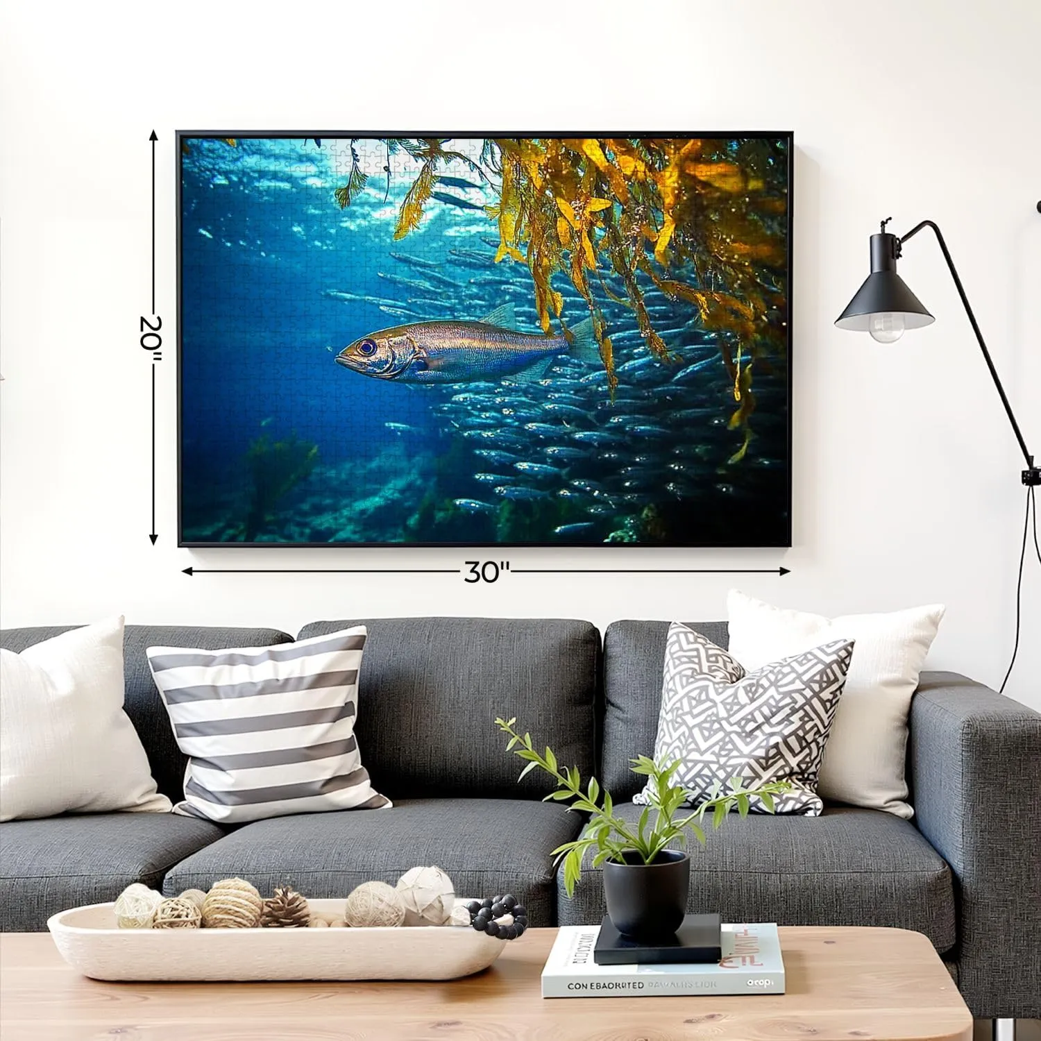 Puzzles for Adults 1000 Pieces Fish Underwater Wooden Jigsaw Puzzles Challenging Fun Educational Family Games Kid Toys Art Work Gift Home Decor