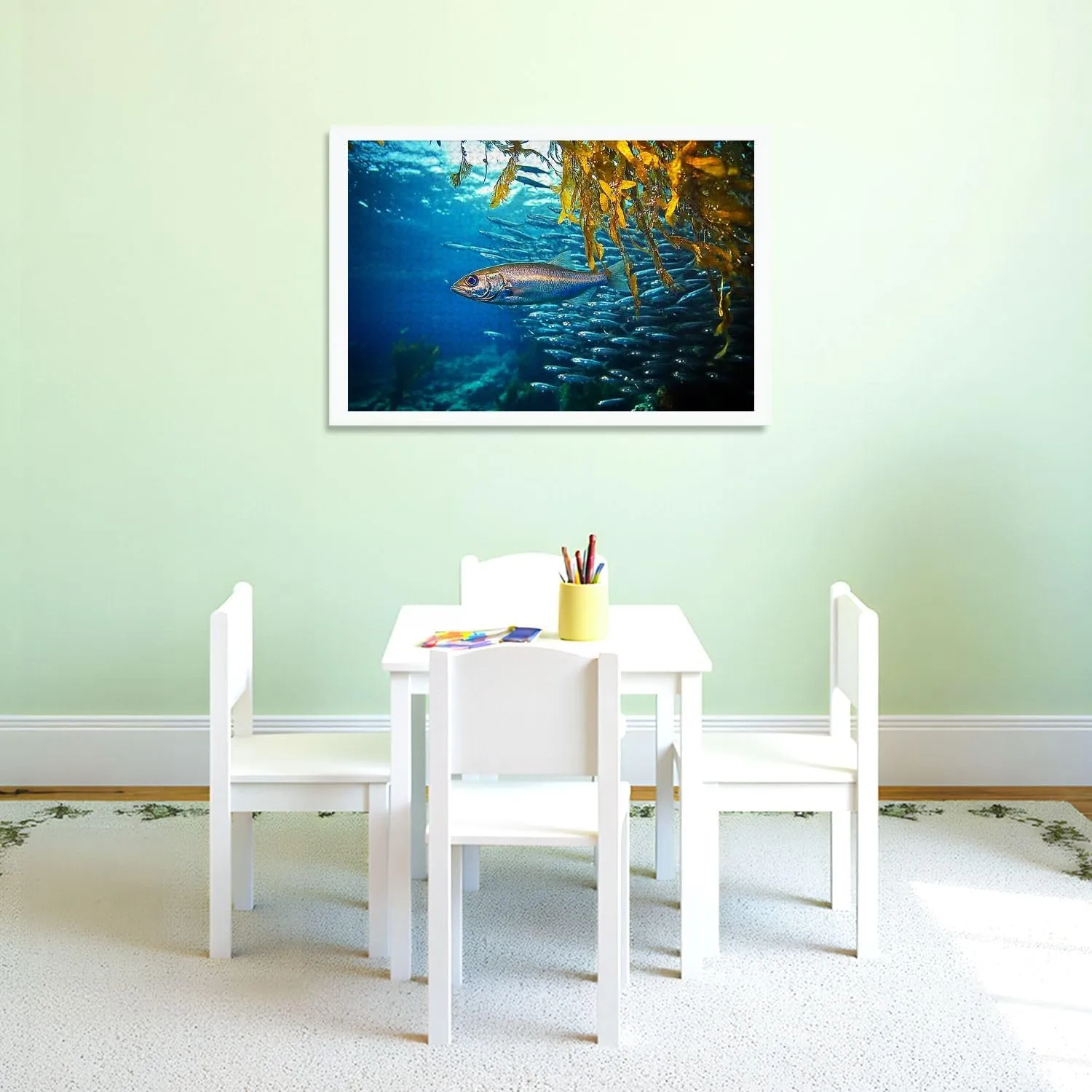 Puzzles for Adults 1000 Pieces Fish Underwater Wooden Jigsaw Puzzles Challenging Fun Educational Family Games Kid Toys Art Work Gift Home Decor