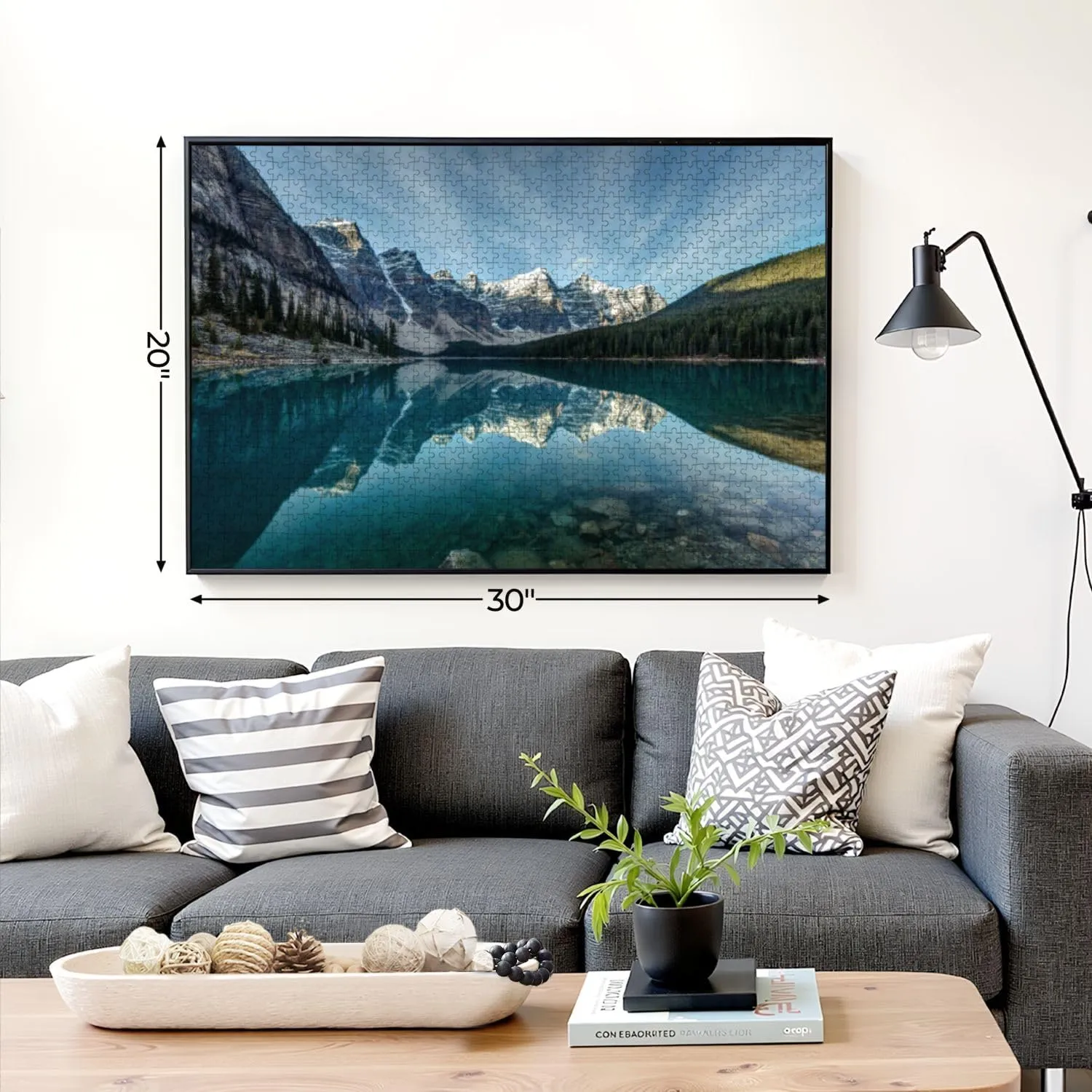 Puzzles for Adults 1000 Pieces Moraine Lake Reflection Wooden Jigsaw Puzzles Challenging Fun Educational Family Games Kid Toys Art Work Gift Home Decor