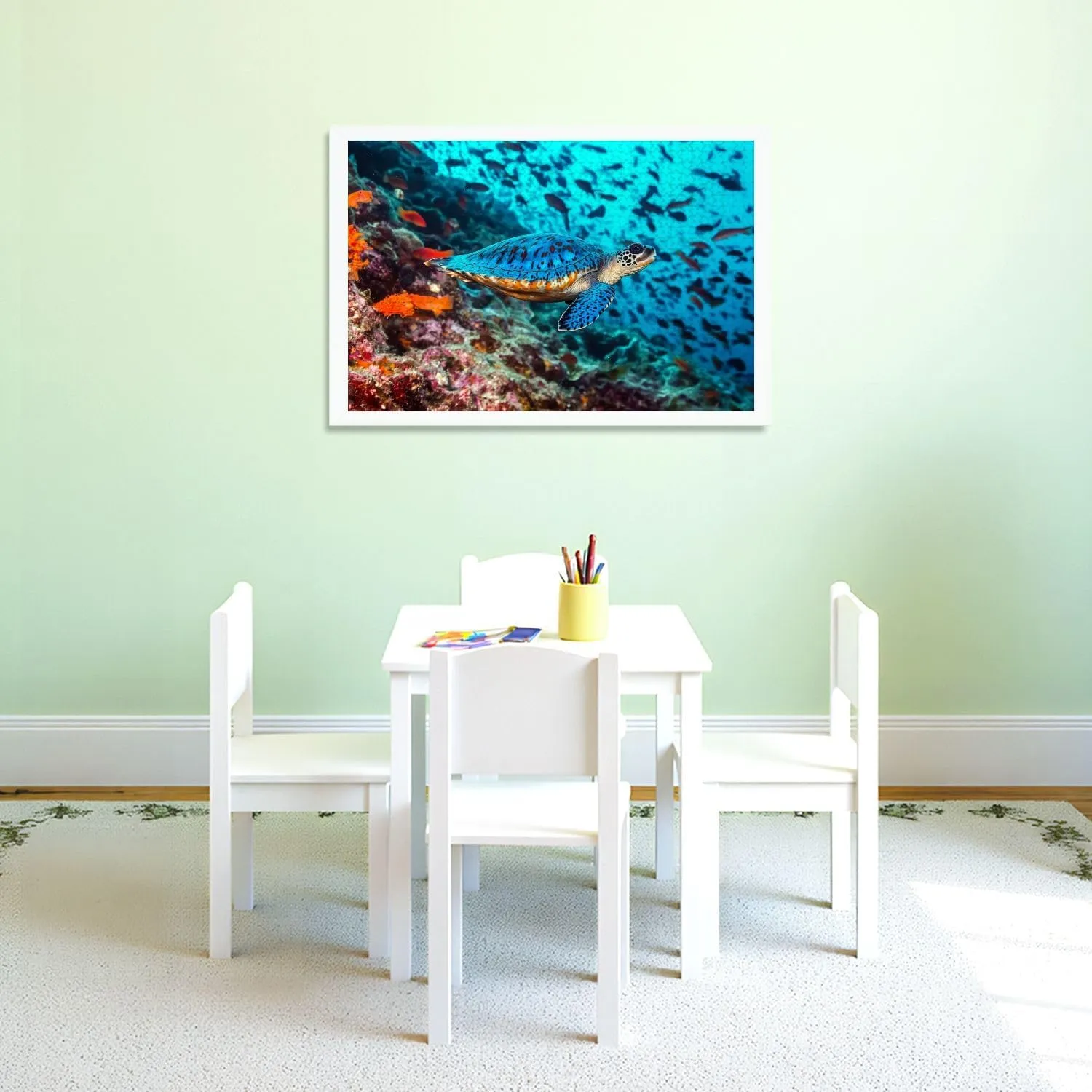 Puzzles for Adults 1000 Pieces Turtle Tons Fish Wooden Jigsaw Puzzles Challenging Fun Educational Family Games Kid Toys Art Work Gift Home Decor