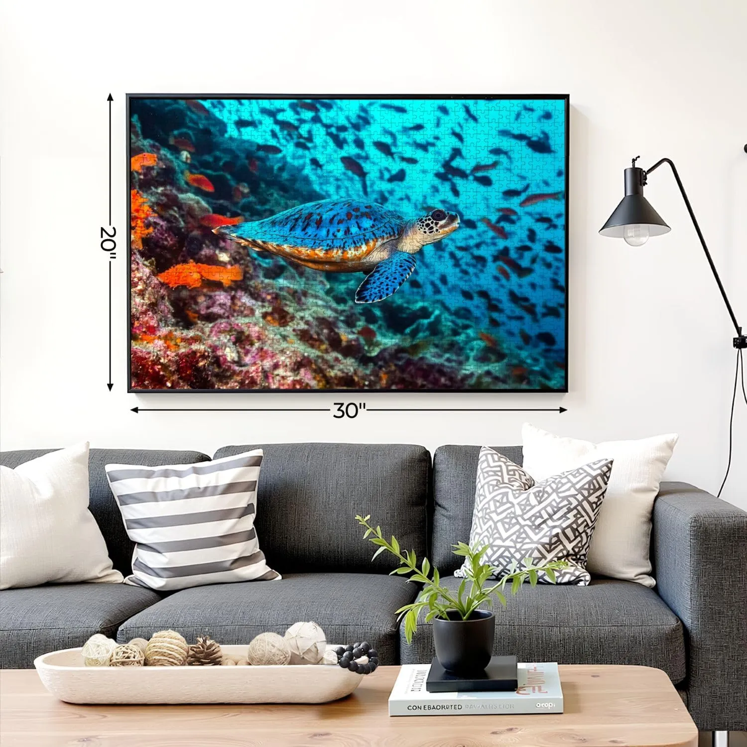 Puzzles for Adults 1000 Pieces Turtle Tons Fish Wooden Jigsaw Puzzles Challenging Fun Educational Family Games Kid Toys Art Work Gift Home Decor