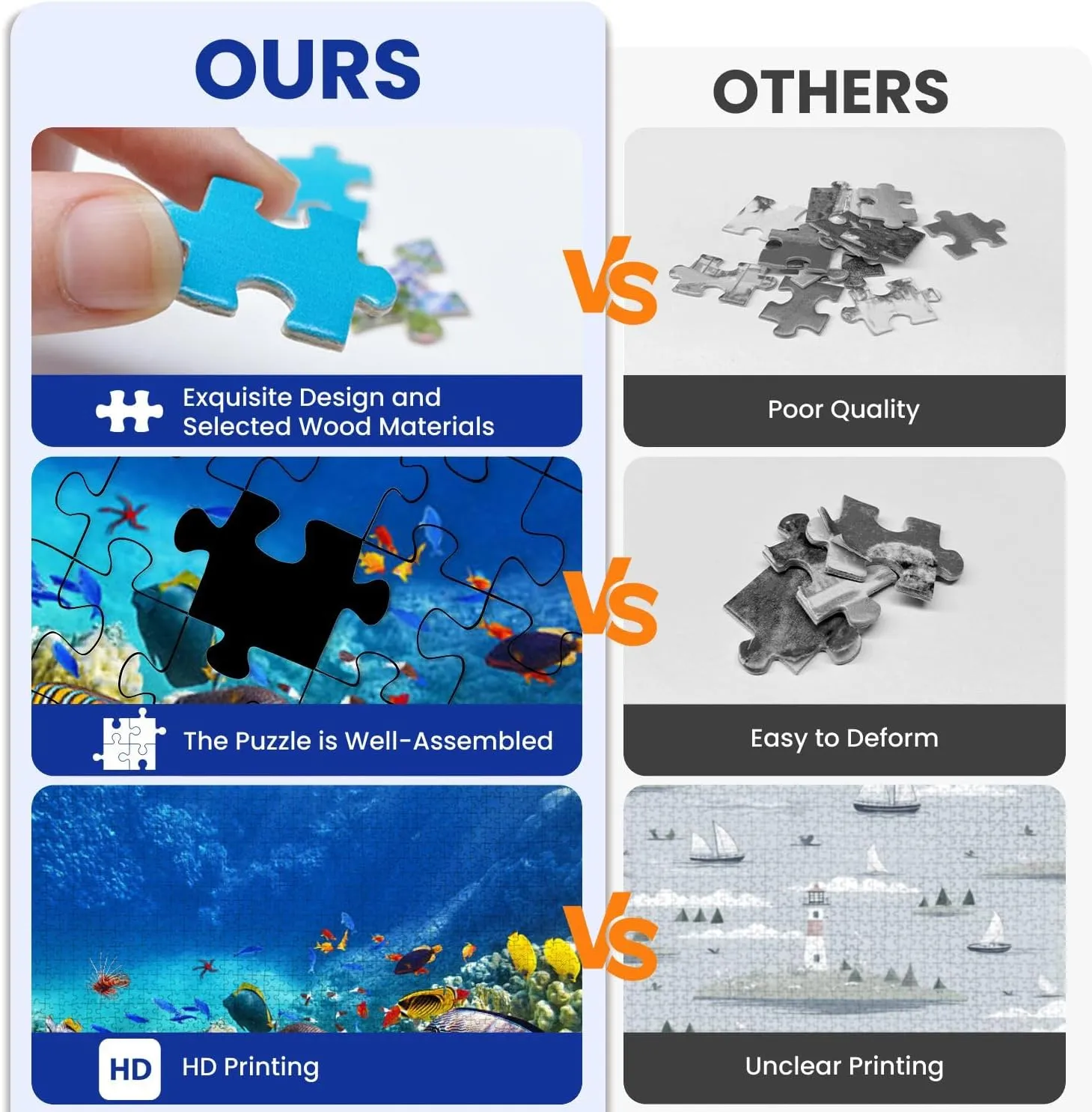 Puzzles for Adults 1000 Pieces Underwater World Corals Tropical Fish Wooden Jigsaw Puzzles Challenging Fun Educational Family Games Kid Toys Art Work Gift Home Decor