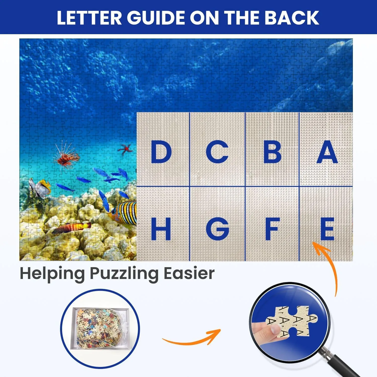 Puzzles for Adults 1000 Pieces Underwater World Corals Tropical Fish Wooden Jigsaw Puzzles Challenging Fun Educational Family Games Kid Toys Art Work Gift Home Decor