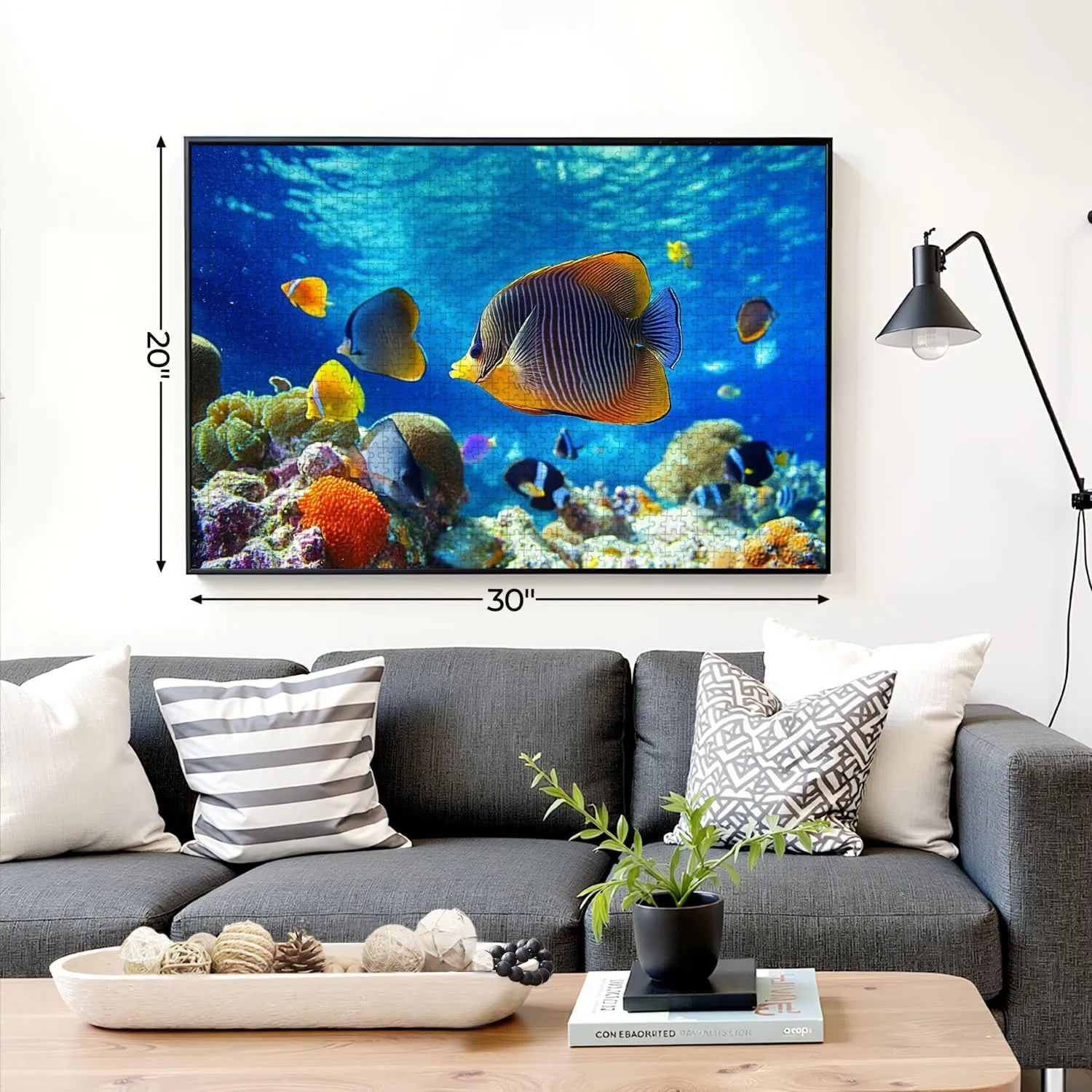 Puzzles for Adults 1000 Pieces Underwater World Corals Tropical Fish Wooden Jigsaw Puzzles Challenging Fun Educational Family Games Kid Toys Art Work Gift Home Decor
