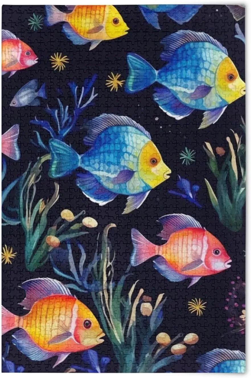 Puzzles for Adults 500 Piece Colorful Tropical Fish Jigsaw Puzzles Kids Toy Game Gift 202A2613