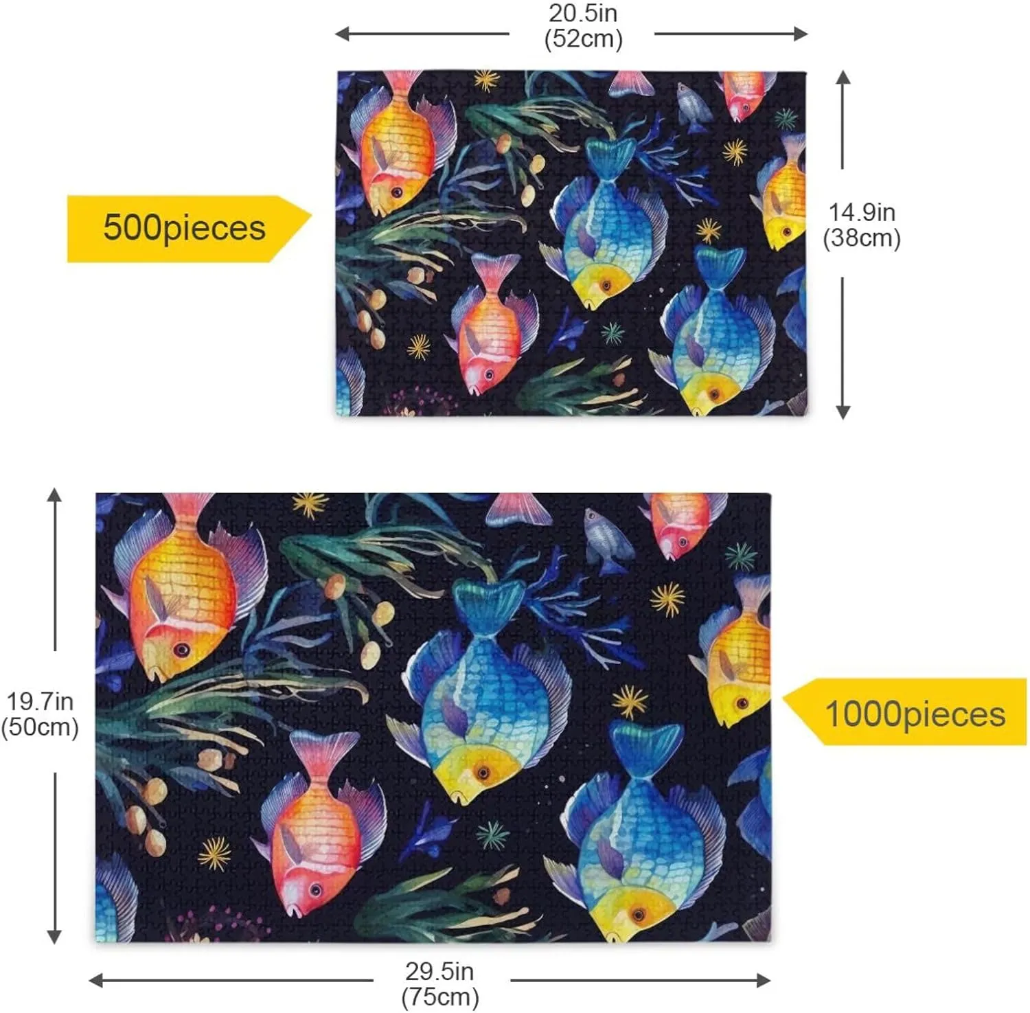 Puzzles for Adults 500 Piece Colorful Tropical Fish Jigsaw Puzzles Kids Toy Game Gift 202A2613