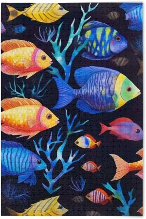 Puzzles for Adults 500 Piece Colorful Tropical Fish Jigsaw Puzzles Kids Toy Game Gift 202A2615