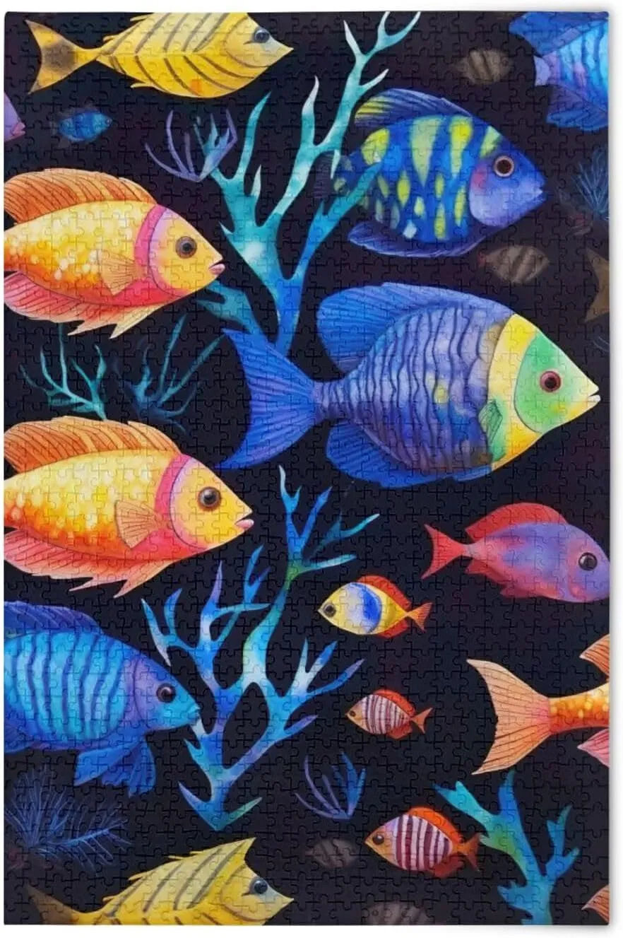 Puzzles for Adults 500 Piece Colorful Tropical Fish Jigsaw Puzzles Kids Toy Game Gift 202A2615