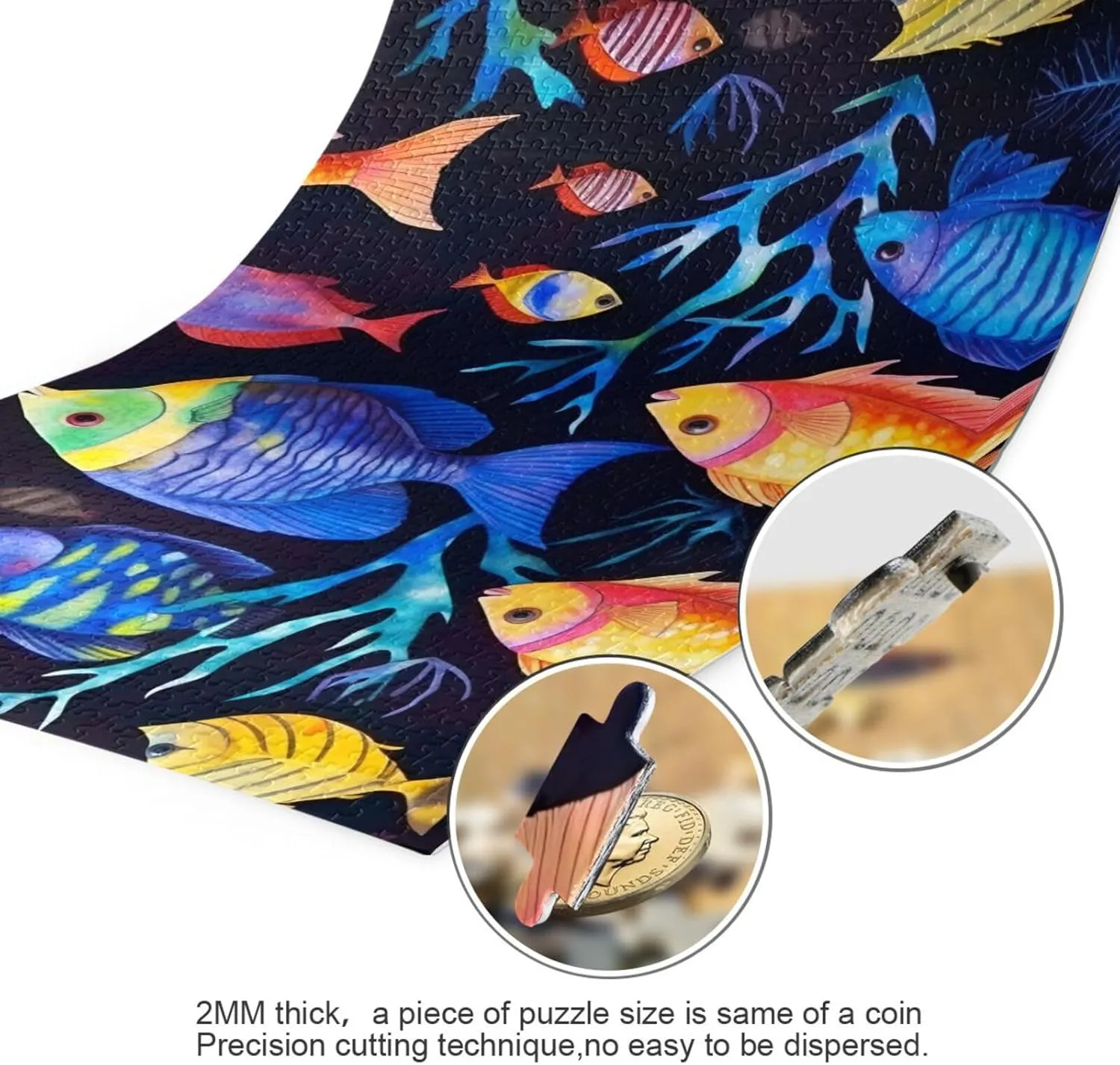 Puzzles for Adults 500 Piece Colorful Tropical Fish Jigsaw Puzzles Kids Toy Game Gift 202A2615