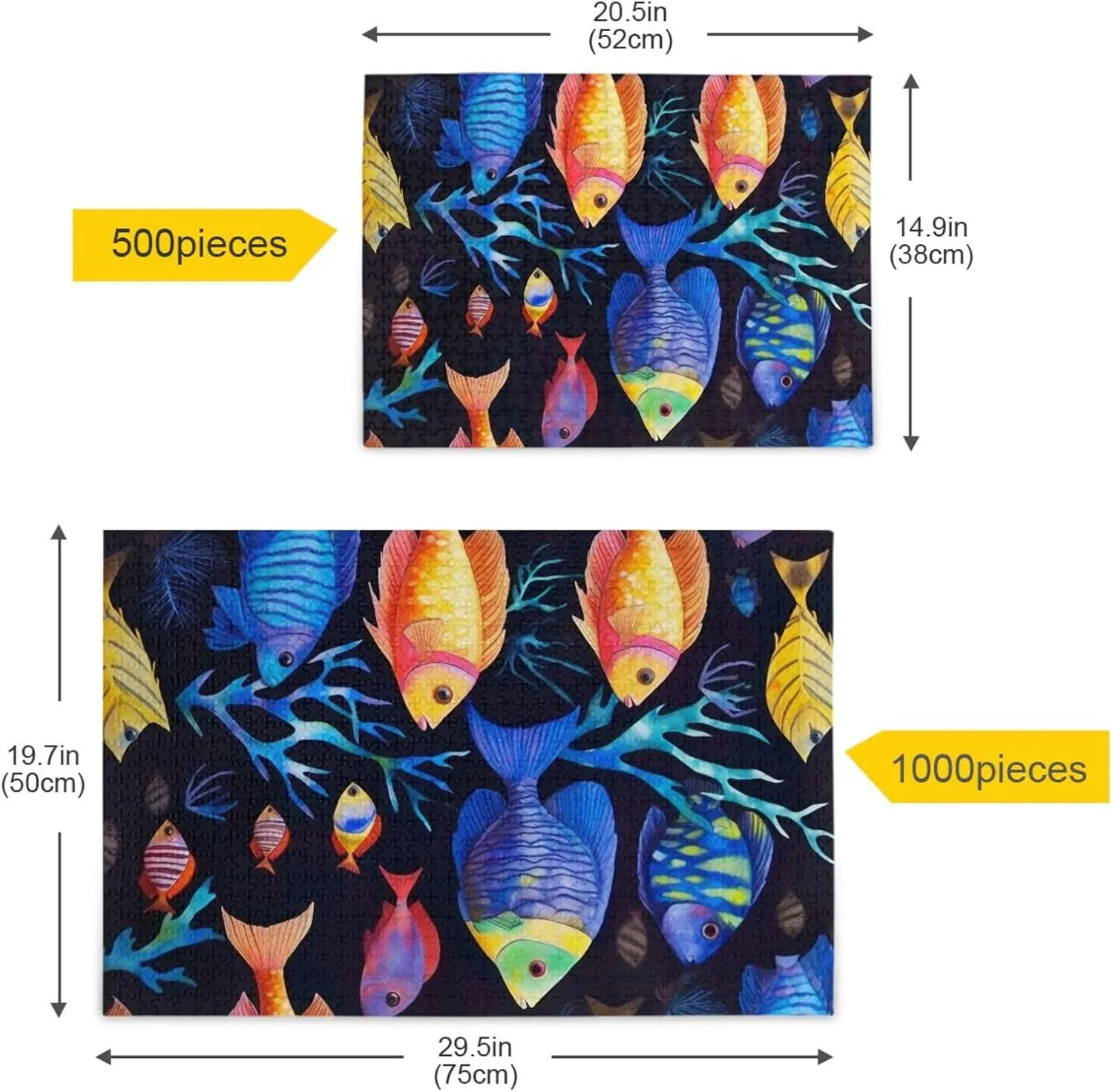 Puzzles for Adults 500 Piece Colorful Tropical Fish Jigsaw Puzzles Kids Toy Game Gift 202A2615