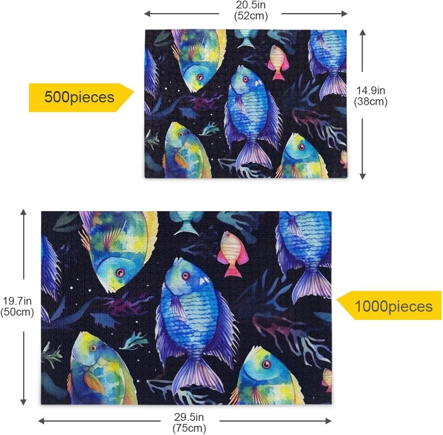 Puzzles for Adults 500 Piece Colorful Tropical Fish Jigsaw Puzzles Kids Toy Game Gift 202A2621