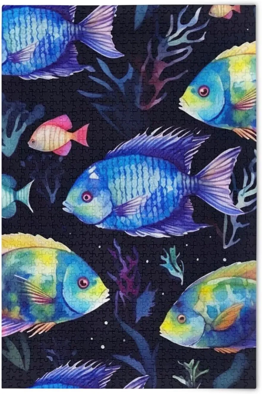 Puzzles for Adults 500 Piece Colorful Tropical Fish Jigsaw Puzzles Kids Toy Game Gift 202A2621