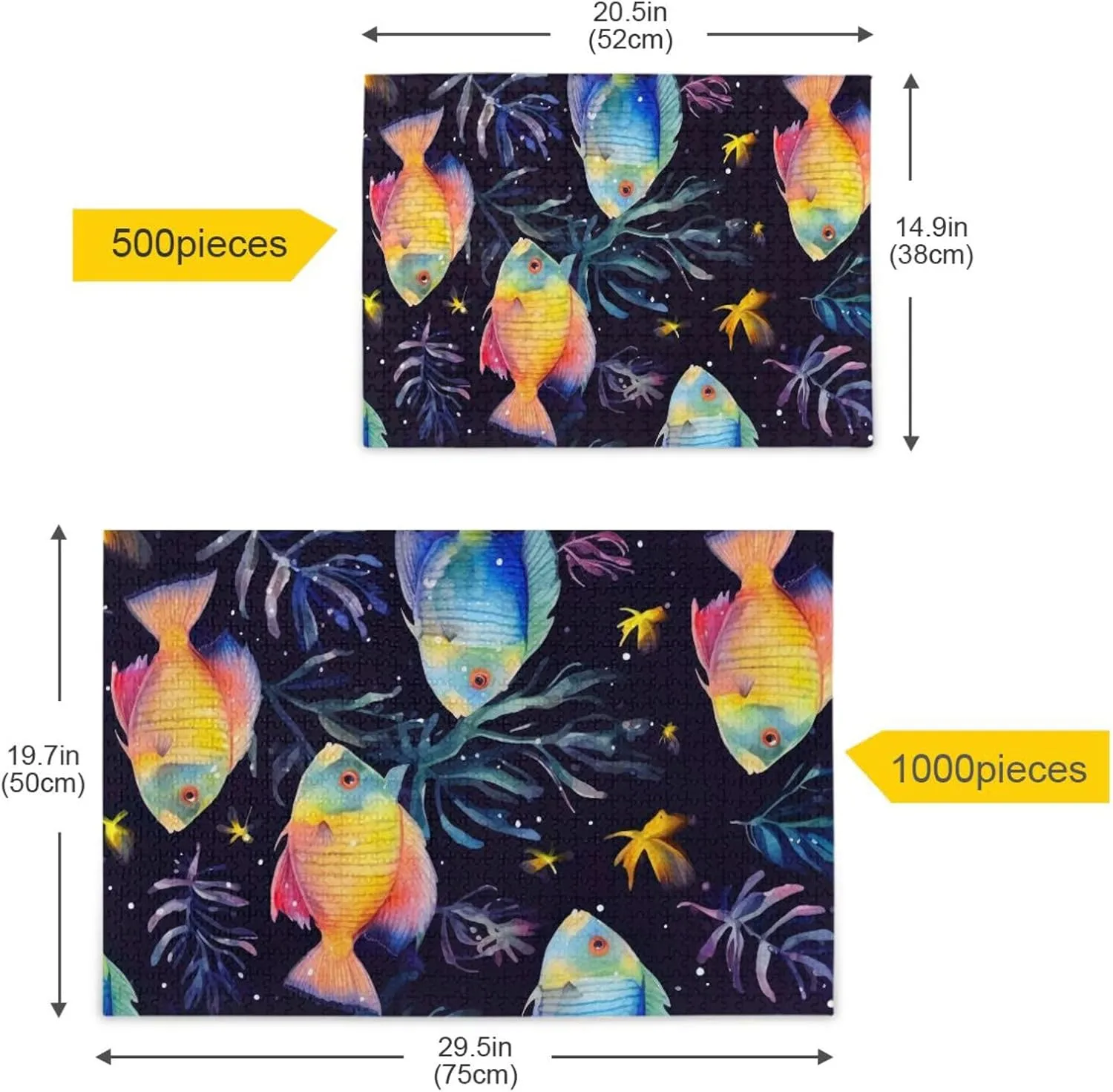 Puzzles for Adults 500 Piece Colorful Tropical Fish Jigsaw Puzzles Kids Toy Game Gift 202A2622