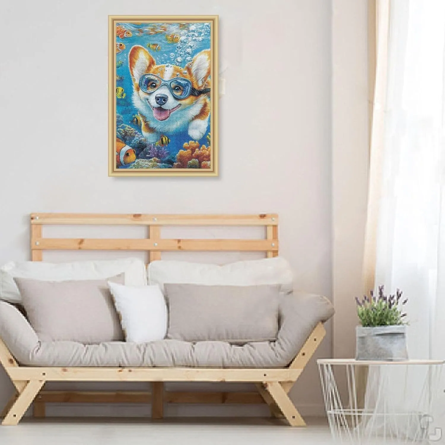 Puzzles for Adults 500 Piece Cute Corgi Swimming Underwater Fish Jigsaw Puzzles for Kids Toy Game Gift 202b8590