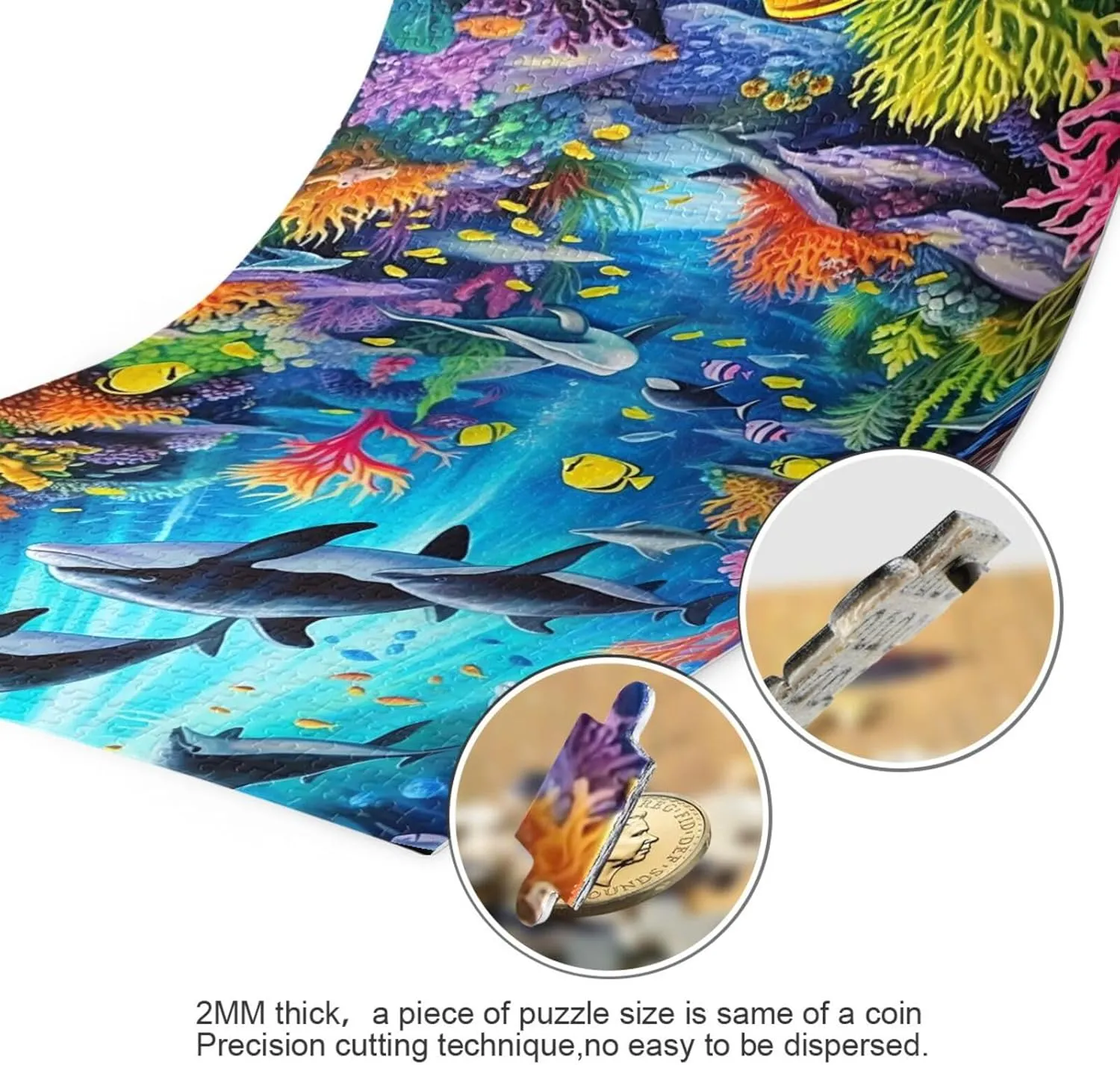 Puzzles for Adults 500 Piece Whales Dolphin Fish Undersea Jigsaw Puzzles Kids Toy Game Gift 202A2484