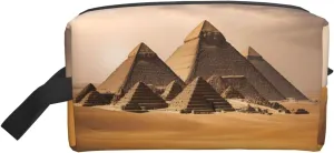 Pyramids Of Egypt Printed Cosmetic Storage Bag, Women'S Travel Accessory Storage Cosmetic Bag