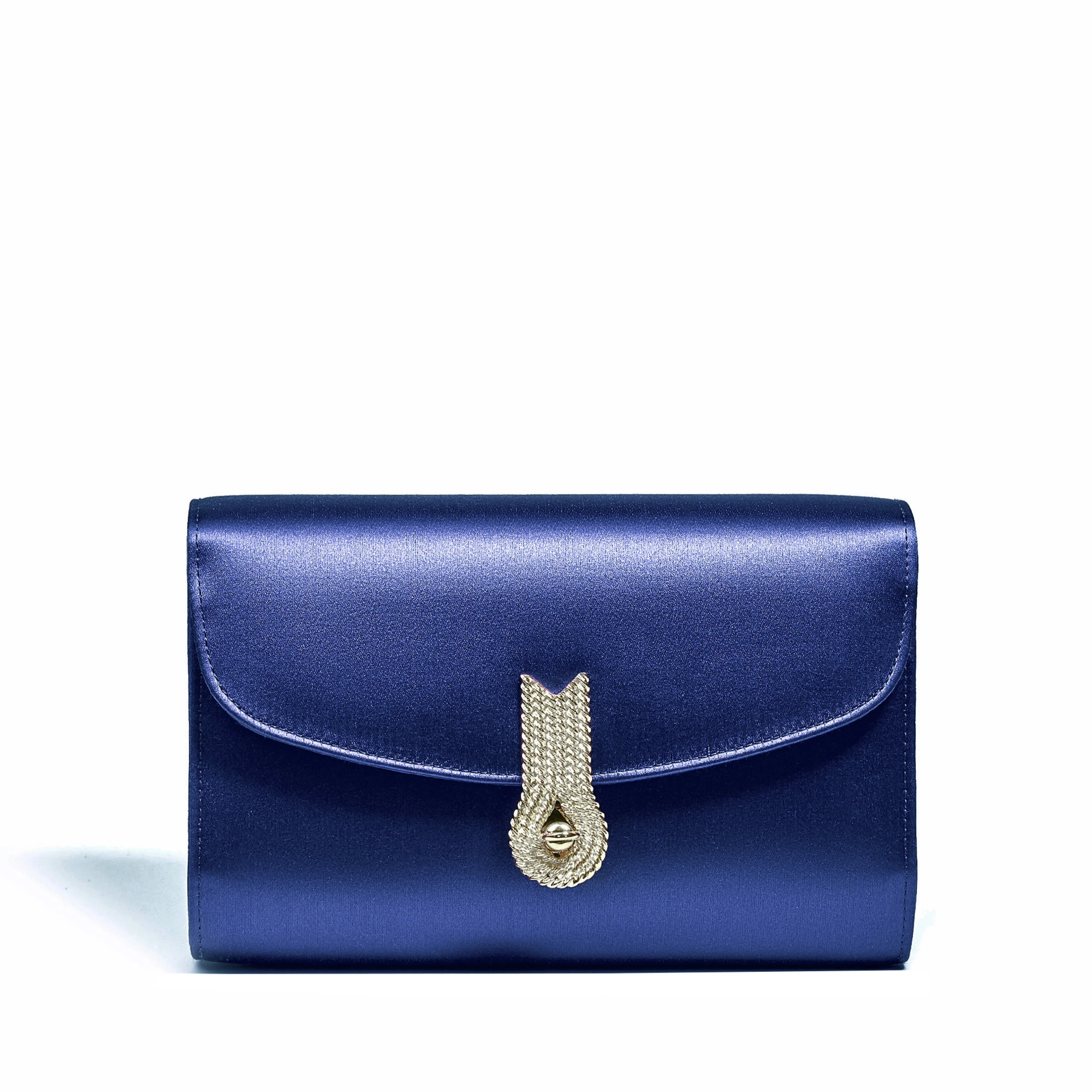 QUEEN MID SATIN NAVY BLUE
