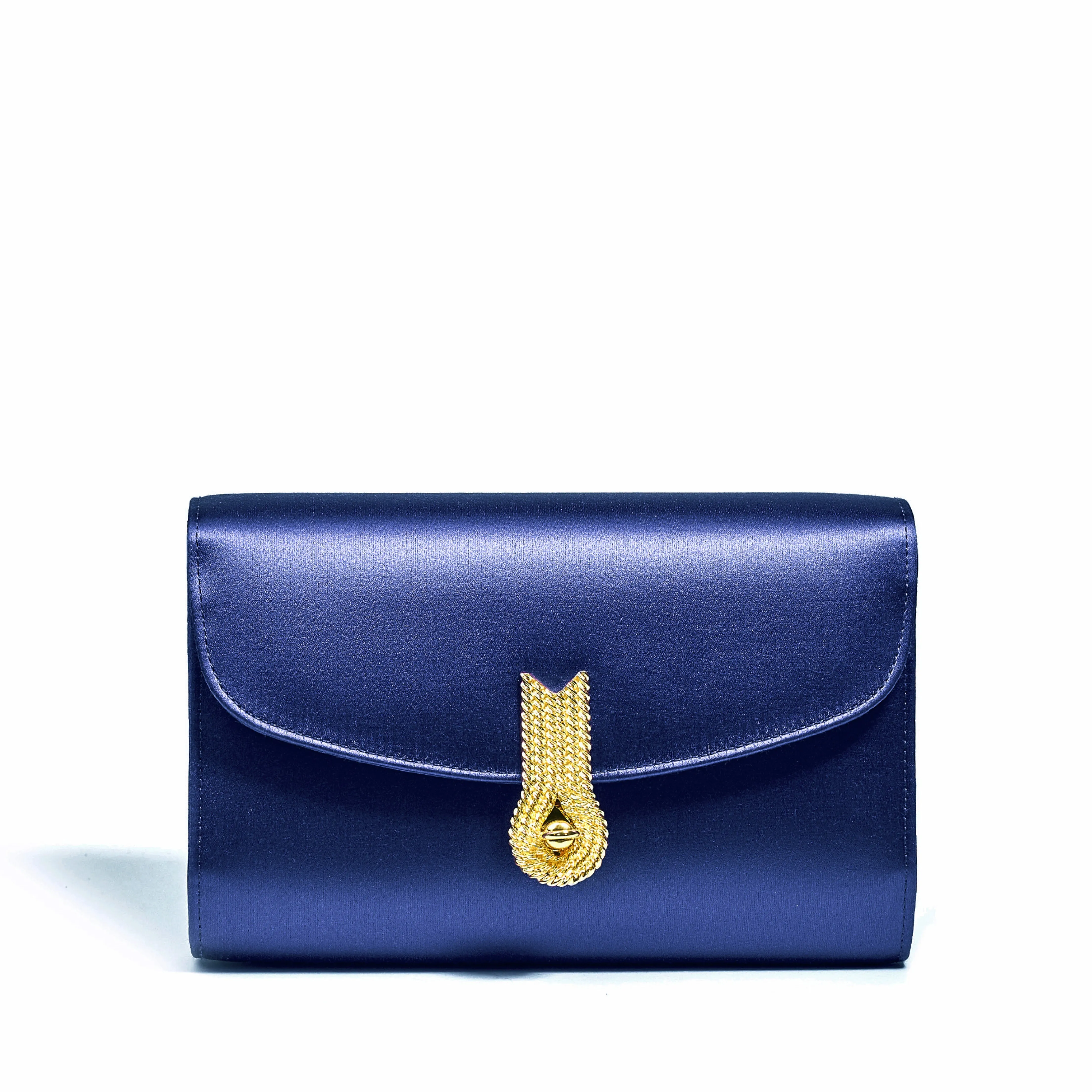 QUEEN MID SATIN NAVY BLUE