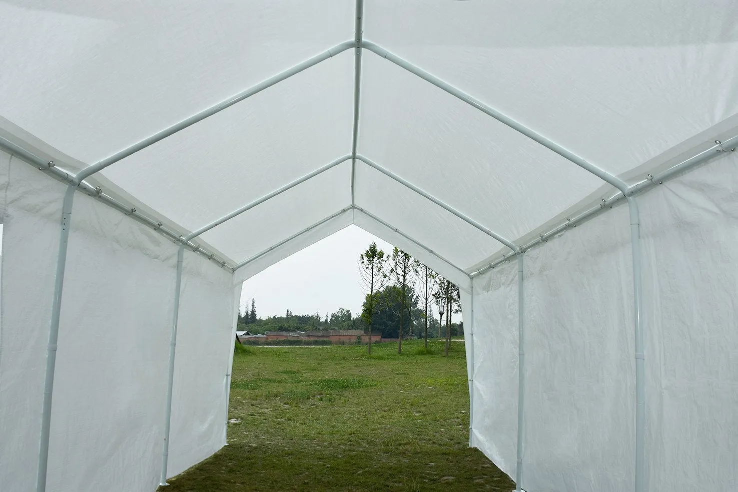 QUICTENT 10' X 20' GABLE ROOF CARPORT-WHITE
